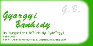 gyorgyi banhidy business card